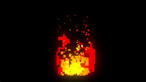 2d Animated Pixel Fire Pixel Animation Youtube