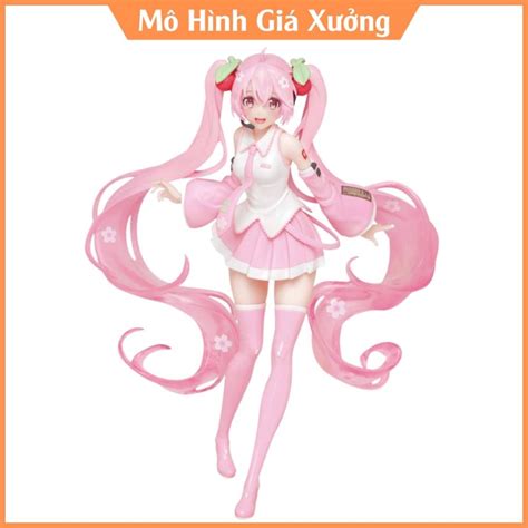 Mô Hình Anime Hatsune Miku Màu Hồng Siêu Cá Tính Cao 20cm Nặng