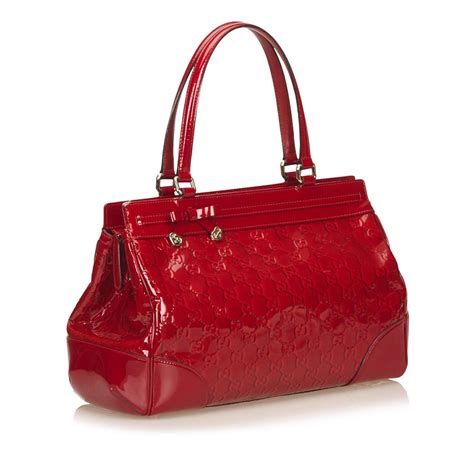 Designer Red Handbags Leather