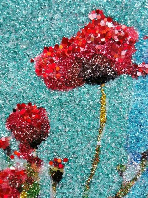 Closeup Of A Glitter Painting For Sale At My Etsy Shop Glitter Paint