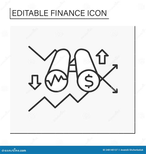 Sales Forecasting Line Icon Stock Vector Illustration Of Memo