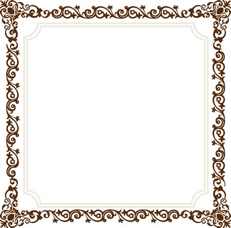 Picture Frame Ornament Old Vintage Border Frame Vector Material Png