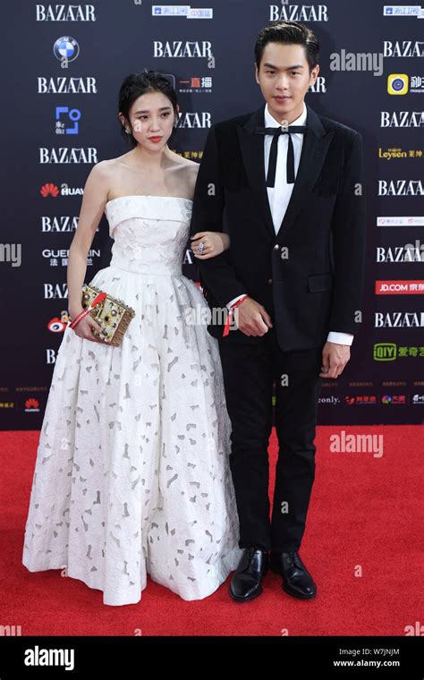 Chinese Actress Tang Yixin Left And Her Boyfriend Actor Zhang Ruoyun