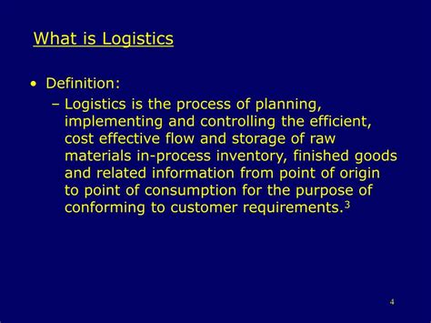 Ppt Logistics Systems Engineering Introduction To Logistics