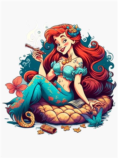 Sexy Mermaid Enjoying Some Seaweed Sticker For Sale By Westside310