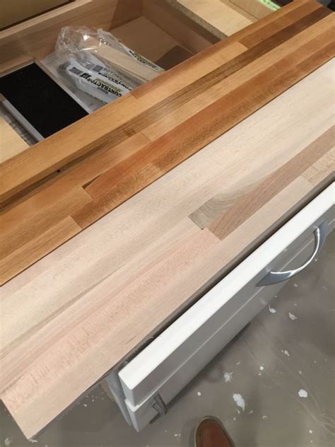 Sealing ikea butcher block with waterlox. Waterlox on maple block | Butcher block countertops, Maple ...