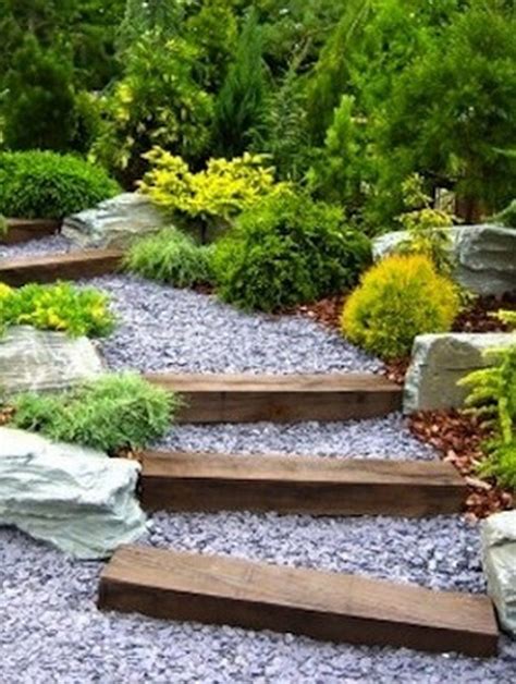 Lovely Diy Garden Pathway Steps On A Slope 17 Stone Garden Paths