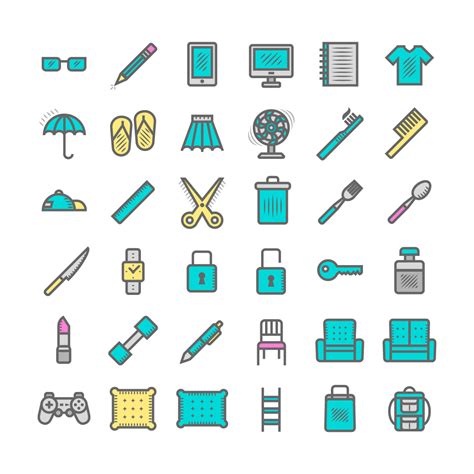Daily Objects Icon Set On Behance