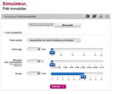 These rate examples are particularly advantageous and cannot be combined with other promotions or special conditions. Simulateur de prêt Société Générale