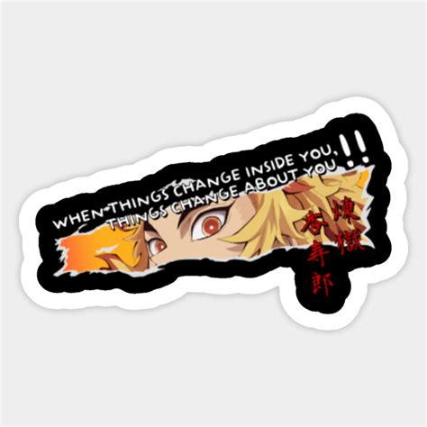 Quote Rengoku Demon Slayer Rengoku Sticker Teepublic Au