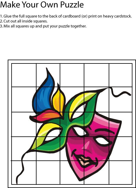 Create your own puzzle with the photos that matter the most! Pin on Fat Tuesday / Mardi Gras : freebies & DIY