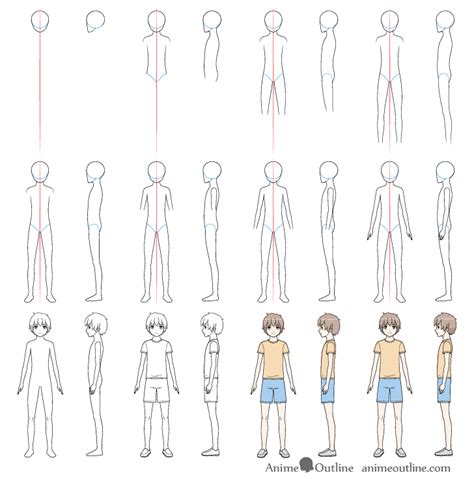 Anime Male Body Outline Drawing Anime Muscular Male Body Outline Drawing