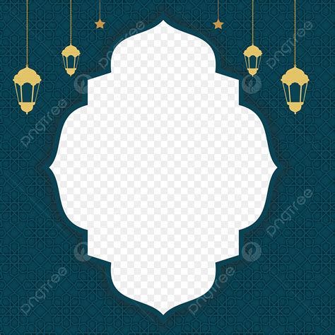 Gambar Pola Perbatasan Islam Dengan Lampu Muslim Arab Klasik Desain