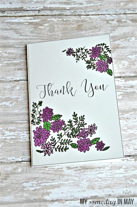 If you keep some printable thank you cards on hand it makes it all so much easier. Free Printable Thank You Cards - My Someday in May