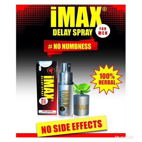 Imax Delay Spray 8ml Sizable Solid Premature Ejaculation Intercourse Males 100 Herbal