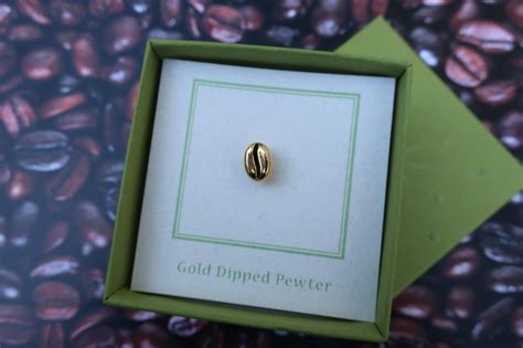 Coffee Bean Gold Lapel Pin Brew Up Your Style Lapel Pin Planet