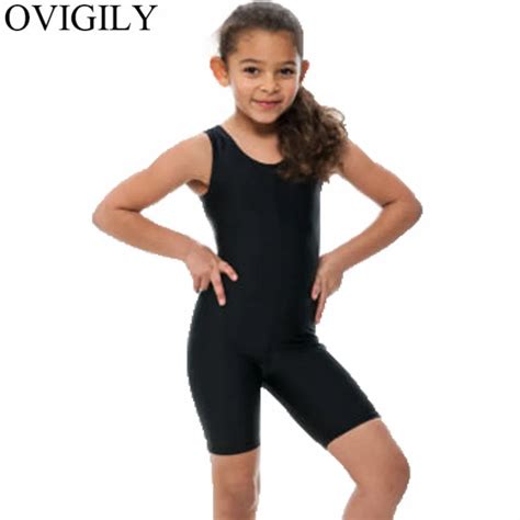 Ovigily Girls Tank Gymnastics Biketard Spandex Lycra Scoop Neck Short
