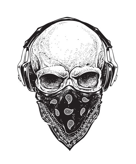 Skull With Headphones 334694 Vector Art At Vecteezy