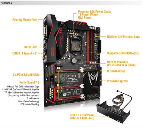 หน้าที่ 1 Asrock Fatal1ty Z170 Gaming K6 2 Review