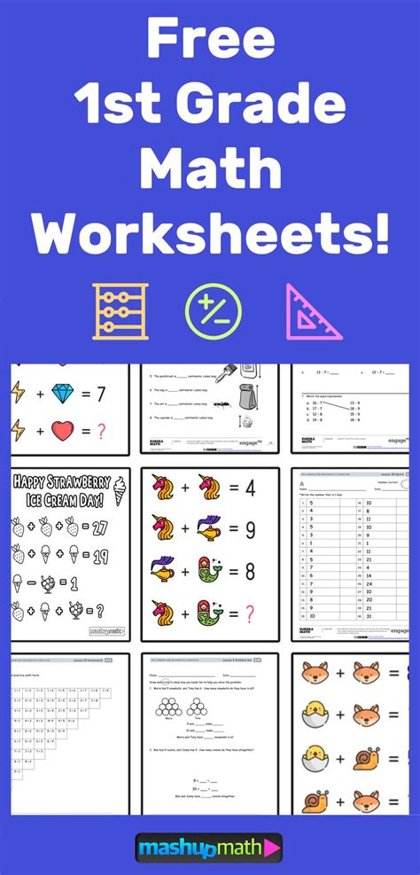 The Best Math Worksheets For 1st Grade Students — Mashup Math First