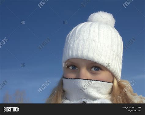 Girl Scarf Covering Her Mouth Nose Image And Photo Bigstock
