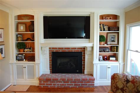 Tv Over Fireplace Ideas Custom Over Mantel Tv Cabinetry By Sjk