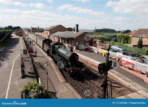 Steam Train At Taunton To Minehead Heritage Railway Somerset England