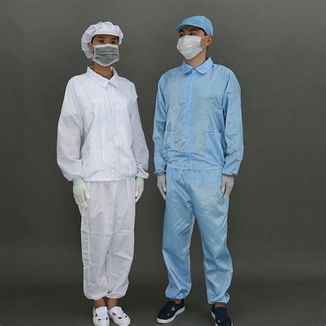 Polyester Antistatic Esd Clean Room Clothing Overcoat Smock Lab Coat