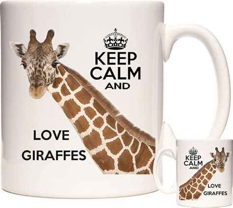 Giraffe Mug Keep Calm And Love Giraffes Ceramic T Mug Matching
