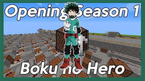 Boku No Hero Academia Opening Minecraft Note Blocks 112 Season One
