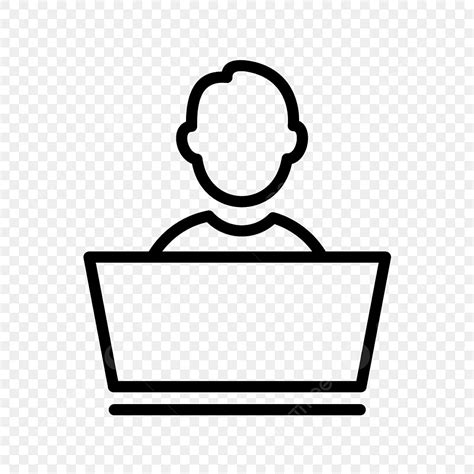 Work Laptop Clipart Transparent Png Hd Vector Working On Laptop Icon