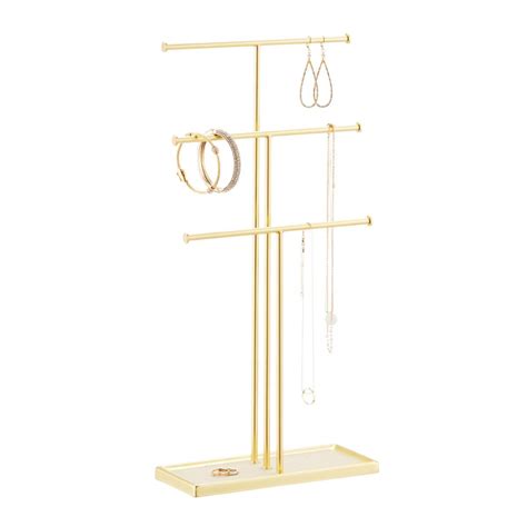 Umbra Gold Tribeca Necklace Stand The Container Store Jewelry Holder