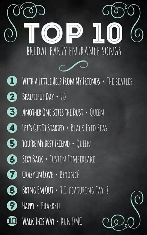 Music Ideas For Wedding Party Entrance Weddingplanninglist Wedding