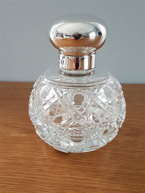 Antiques Atlas Silver And Cut Glass Perfume Bottle