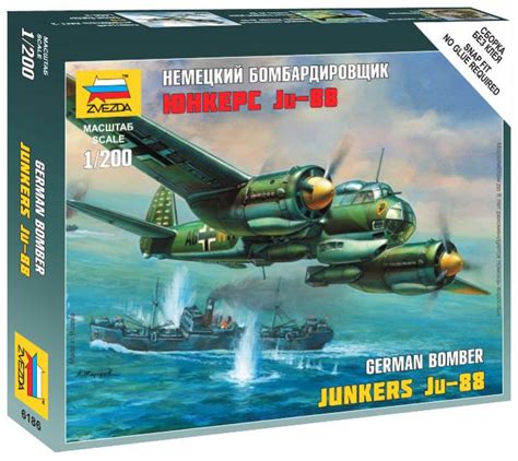 Zvezda 1200 Junkers Ju 88a 4 6186 Plastic Model Kit