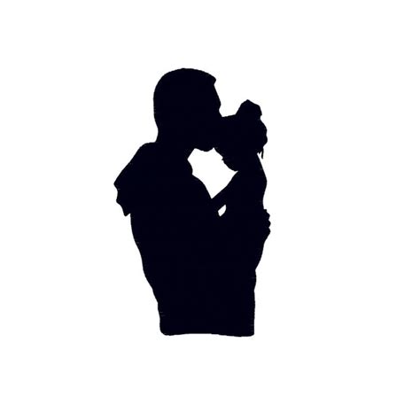 Father And Daughter Silhouette Embroidery Design 4 Size Etsy