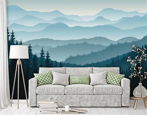 3d Mountain Peel And Stick Wallpaper Removable Self Adhesive Etsy Canada