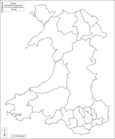 Wales Free Map Free Blank Map Free Outline Map Free Base Map Outline