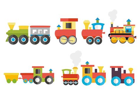 Colorful Child Train Vector 151771 Vector Art At Vecteezy