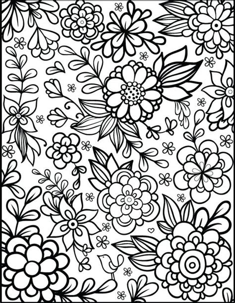 21 Flower Easy Coloring Pages For Adults Background Colorist