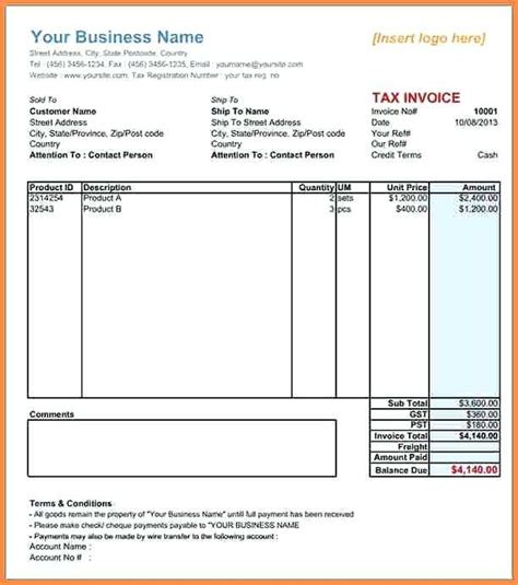 77 Free Tax Invoice Format Terms And Conditions Photo For Tax Invoice