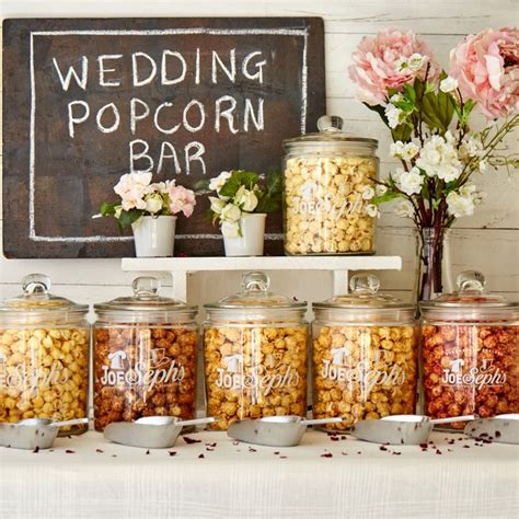 Wedding Reception Snacks Wedding Snack Bar Wedding Popcorn Bar