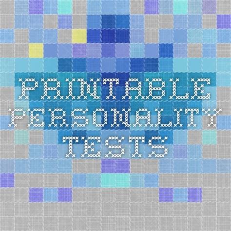 Printable Personality Tests Printable Personality Test Personality