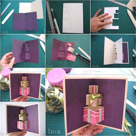 Diy pop up cards for mom. How to DIY 3D Gift Box Pop-up Card