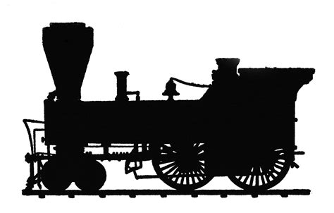 Vintage Train Silhouette Png Clip Art Library