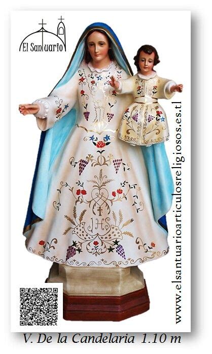 Imagen De La Virgen De La Candelaria Fabricación En Fibra De Vidrio Con Resina Imágenes De La