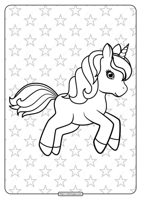 Top 50 free printable unicorn coloring pages. Free Printable Prancing Unicorn Pdf Coloring Page