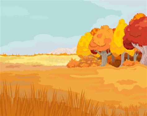 Autumn Landscape Stock Vector Illustration Of Rural 16042376