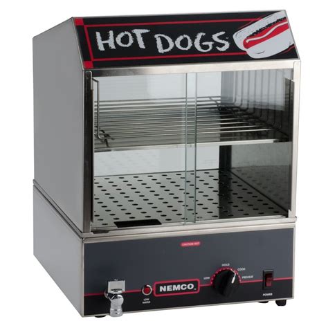 Nemco 8300 Countertop Hot Dog Steamer With Low Water