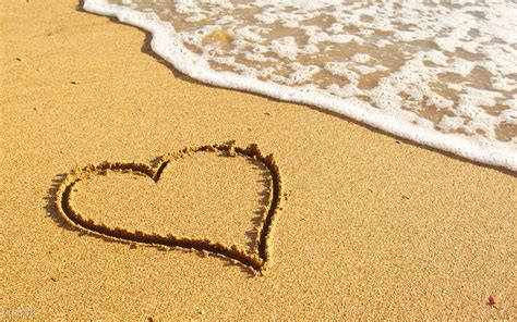 free photo heart drawn in the sand affection beach care free download jooinn
